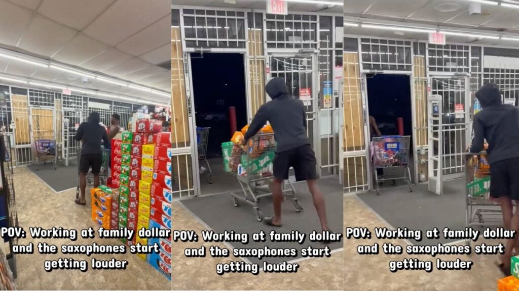 Texas Family Dollar Looting Spree Caught on Camera as Carts of Soda Roll Out the Door: ‘Going to Jail Over Soda Is Crazy’ A man allegedly loads cases of soda into a shopping cart inside a Texas Family Dollar store at night.