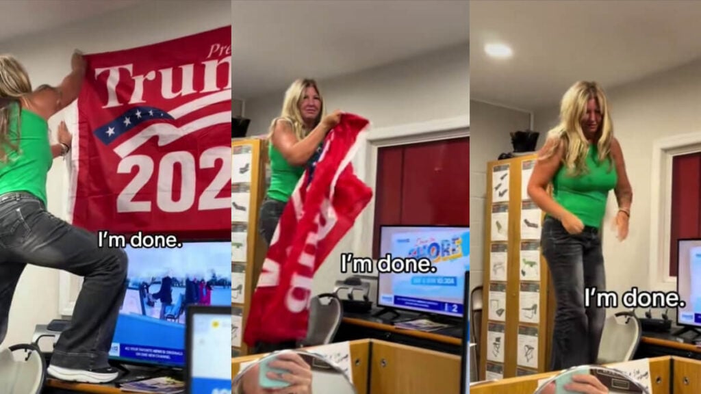 ‘The Whole Country Is Done With Trump’: New Jersey Woman Who Voted for Trump Turns Against Him, Rips Down His Flag New Jersey Trump Voter Rips Flag