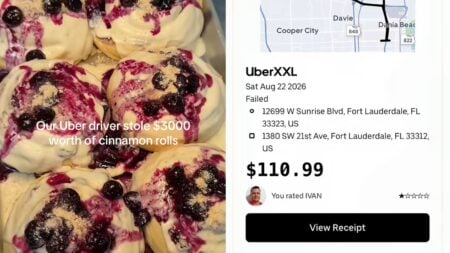 Florida Bakery Accuses Uber Driver of Stealing 350 Cinnamon Rolls Worth $3,000