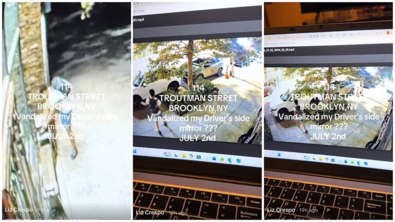‘My Car Was in Pieces’: New York Woman Shares Security Camera Footage After Stranger Causes $700 Damage New York vandal, Brooklyn