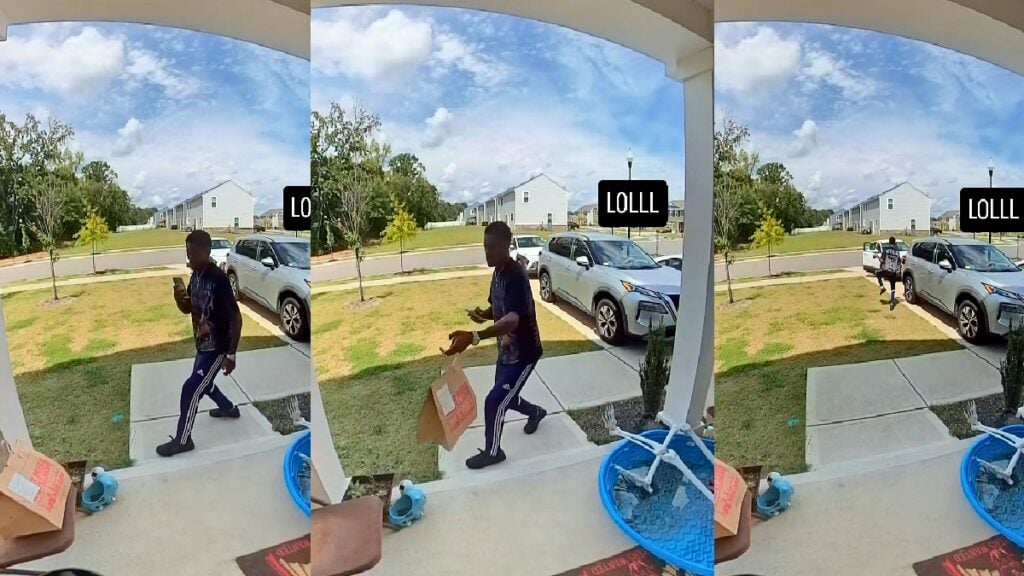 North Carolina Door Dasher Goes Viral For Tiptoeing To Deliver Food