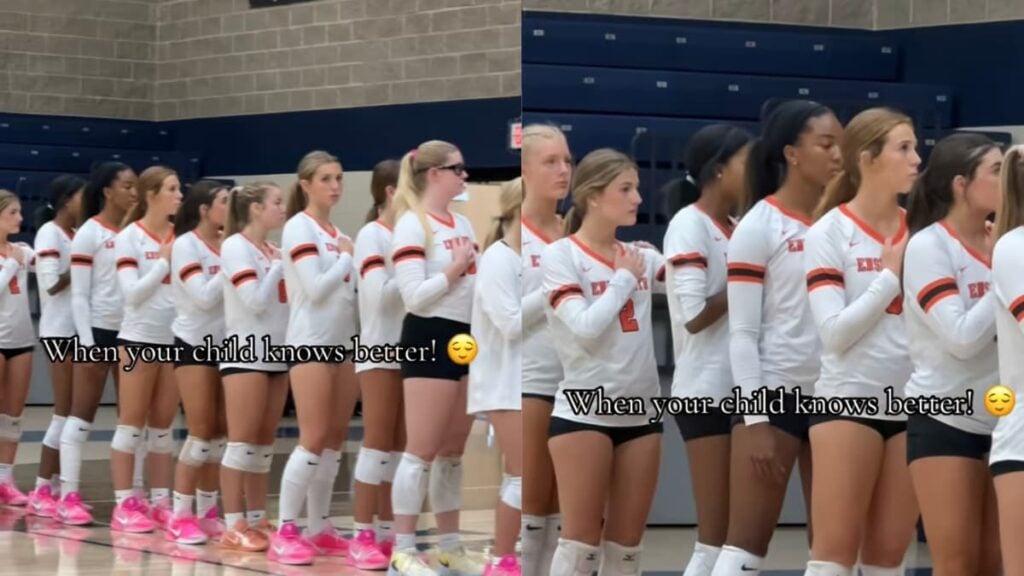 Tennessee Girl’s National Anthem Stand Ignites Debate Over Faith and Patriotism: ‘God and God Alone’ A picture of Tennessee girl.
