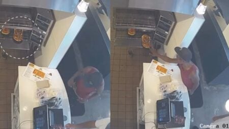 Tennessee Man Reaches Into Restaurant Oven to Grab His Own Pizza, Quickly Appears To Regret It: ‘Next Level Self Serve’ A picture of the Tennessee man.