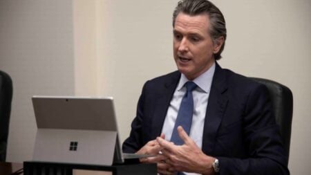 Spencer Pratt posted a PBS clip of Gavin Newsom in the Carolinas discussing a “presidential podcast” and what he would wear. The post, and Pratt’s “Sparkle Beach Ken Doll” jab, drew a wave of online mockery.