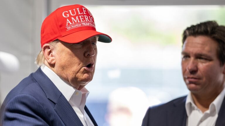 Trump meets DeSantis at Alligator Alcatraz.