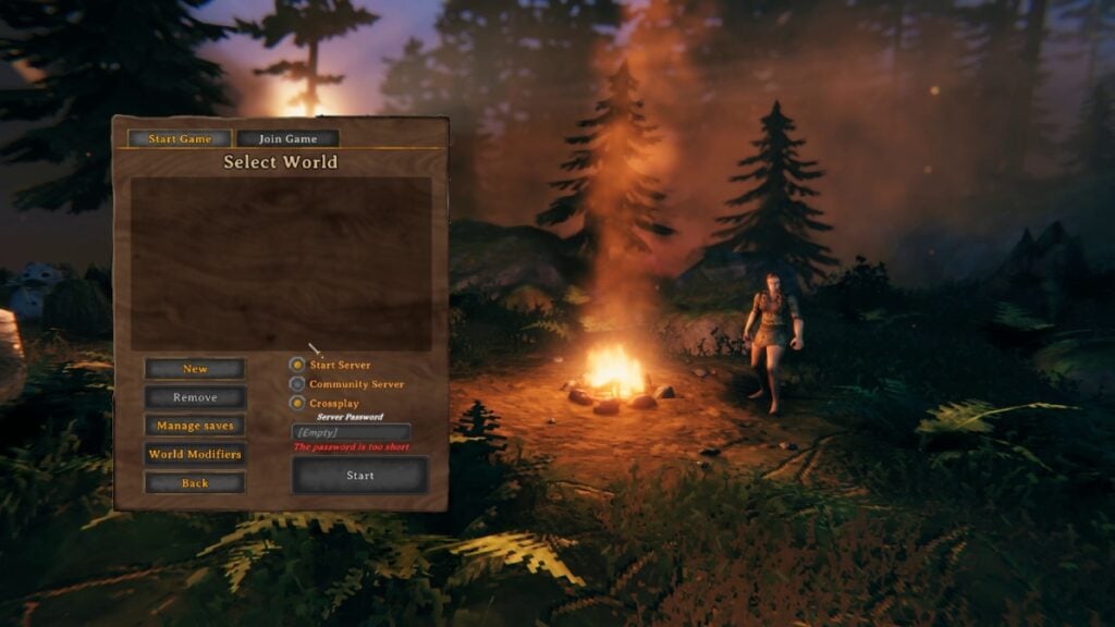 Valheim Co-op Menu