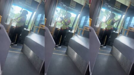 ‘Put Those Sneakers to Work’: Georgia Woman’s Missed Bus Stop Meltdown Has TikTok Taking the Driver’s Side A woman stands at the front of a bus.