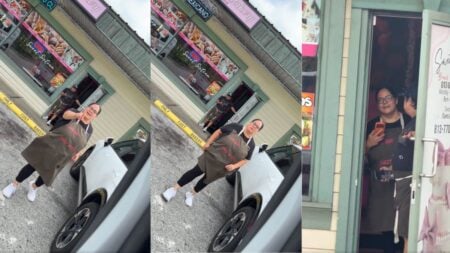 Backlash As Mexican Bakery Owner in Florida Calls ICE on Hispanic Man Over Parking Dispute: ‘Behaving Like a Crab in a Barrel’ Florida bakery owner in an apron confronts a man near a car parked in a marked customer-only spot outside Sweet Face Bread & Cakes.