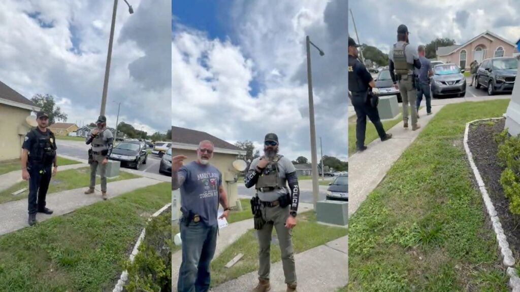 Florida Man Claims Homeland Security Showed Up at His Home Over Tweets Criticizing ICE and Trump: ‘I Used My First Amendment Right’ Florida man argues with Homeland Security Investigations agents outside his home over tweets criticizing ICE and Trump.