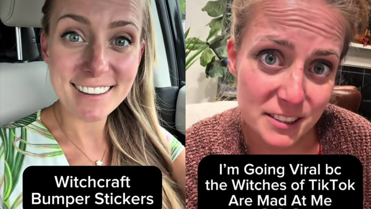 ‘Witches of TikTok’ Descend on Florida Woman After She Declares ‘Spiritual Warfare’ Over Witchcraft Bumper Stickers: ‘Your Name Is Now in My Freezer’
