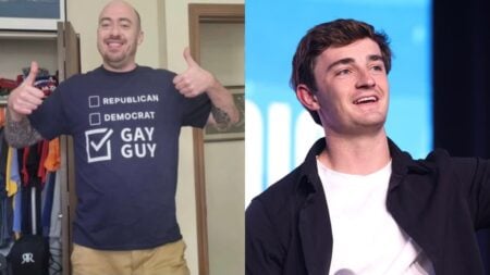 A picture of California lecturer and Nick Shirley.
