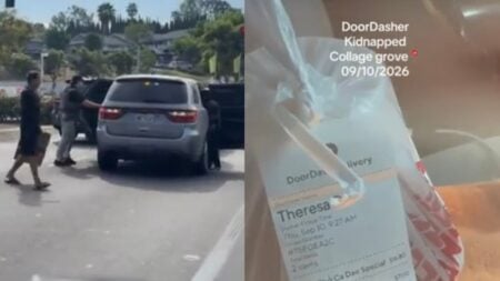California ICE Agents Detain DoorDash Driver Mid-Delivery, Leave Customer’s Food Sitting in His Car: ‘Unfortunately She Won’t Be Receiving Her Order’ A picture of California ICE agents.