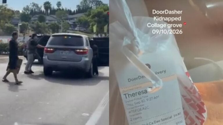 California ICE Agents Detain DoorDash Driver Mid-Delivery, Leave Customer’s Food Sitting in His Car: ‘Unfortunately She Won’t Be Receiving Her Order’ A picture of California ICE agents.