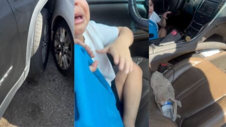Backlash As Michigan Man Blocks Runaway Car With His Own After Seeing Crying Toddler Behind the Wheel: ‘The Parent Should Be Facing Questions’ A Michigan bystander's car blocking a runaway vehicle with a toddler inside in a parking lot.