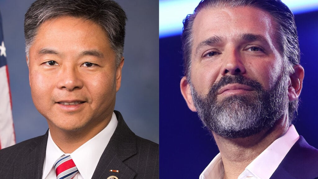 Critics Mock California Rep. Ted Lieu for Reviving Russia Claims Over Don Jr.’s Wedding: ‘Recycling the Same Old Tired Talking Point’ Critics Mock Ted Lieu Over Don Jr. Wedding Russia Claims
