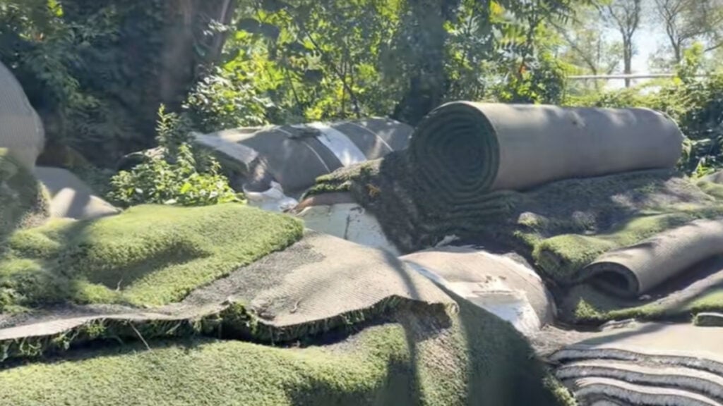 Maryland Woman Baffled After Artificial Turf Is Dumped in Her Neighborhood: ‘Baltimore Has to Do Something’ Maryland Woman Baffled After Artificial Turf Is Dumped in Her Neighborhood