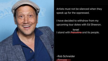 California Comedian Rob Schneider Brutally Dragged After Editing Singer’s Pro-Palestine Statement to Support Israel Instead: ‘How Do These People Sleep At Night?’ A picture of California Comedian Rob Schneider.