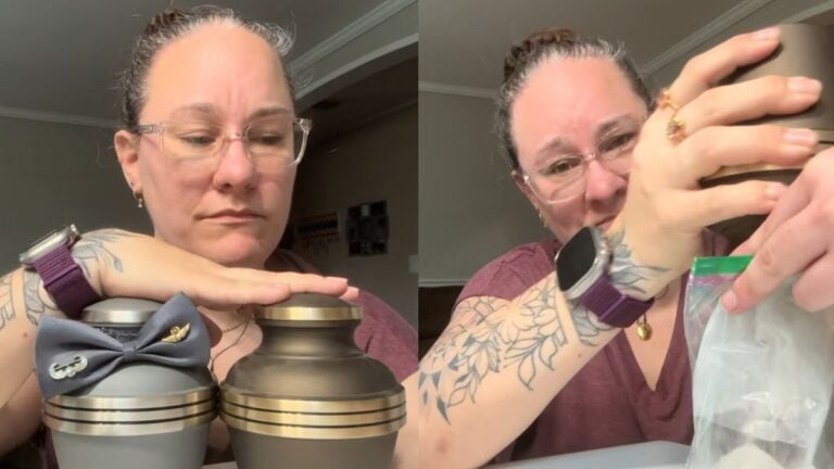 Kentucky Mom Heartbroken Over Having To Split Her Children’s Ashes With Her Ex-Husband: ‘Now There’s Nothin’ Tying Him to Me’ Kentucky Mom Heartbroken Over Having To Split Her Children’s Ashes With Her Ex-Husband