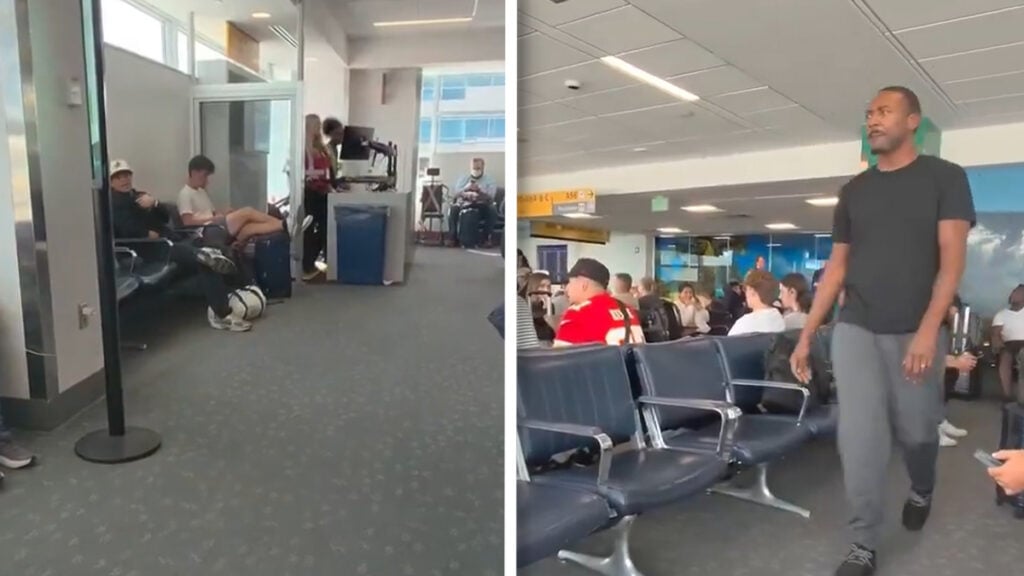 Man beats up another man at an airport after he called him the N-word