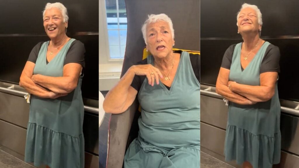 Maryland Karen Loses It Over Parking Spot, Calls Driver a ‘Disgusting Arab’ and Threatens to Call ICE: ‘Just Call a Tow Truck’ Screenshot from a viral TikTok video showing a Maryland parking dispute between a woman and a delivery driver.