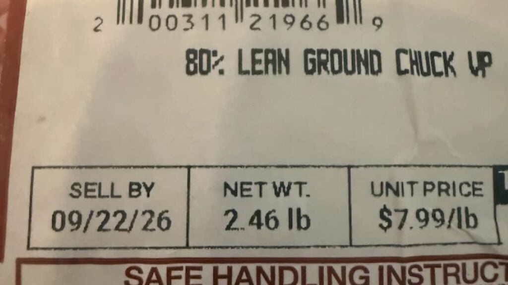 ‘You’re Still Buying Beef? What Are You, Royalty?’: North Carolina Shoppers Stunned as Pound of Ground Beef Costs More Than an Hour’s Minimum-Wage Price of a pound of beef in North Carolina