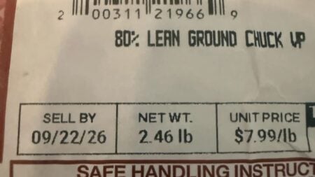 Price of a pound of beef in North Carolina