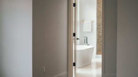 Louisiana Tenant Says They’ve Been Locked Out of Their Bathroom in Their Own Apartment: ‘I Wouldn’t Expect Much Help From the Landlord’ A glimpse into a modern bathroom with a sleek bathtub