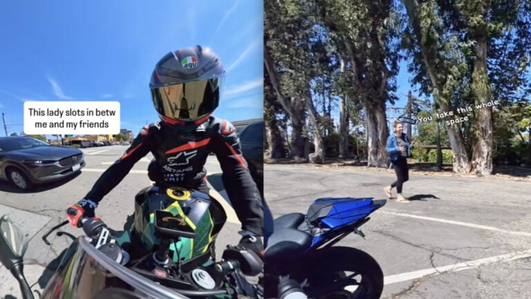 California Karen Gets Confrontational with Motorcyclists Who Are Just Looking for a Place to Park