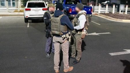 Pregnant Florida Mom Says ICE Cut Power and Arrested 3 Family Members While Her Kids Were Home: ‘Not in Any Way Law Enforcement Agents’ U.S. Immigration and Customs Enforcement (ICE) Enforcement and Removal Operations' (ERO) officers in West Palm Beach, Florida.