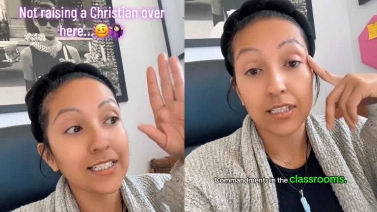 Texas Mother Slammed for Telling Her Son He’s Allowed to Take Down the Ten Commandments From Classrooms: ‘The left’s appeal is embracing sin’ A picture of the Texas mother.