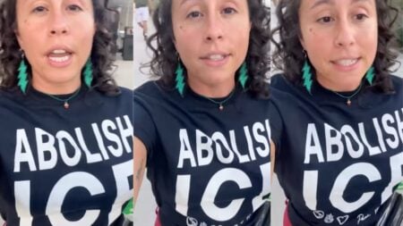 Texas Soccer Fan Says Q2 Stadium Kicked Her Out Over ‘Abolish ICE’ Shirt: ‘I’m So Disgusted’ Texas soccer fan wearing an Abolish ICE shirt speaks to camera outside Q2 Stadium after Austin FC game ejection.