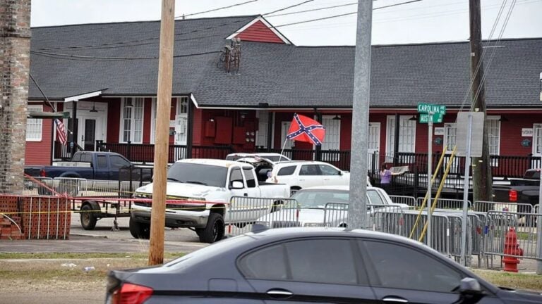 North Carolina ‘White Nationalist Group’ Marches With Confederate Flags Before Residents Run Them Off: ‘Get That Trash Off Your Streets’ A child waves a confederate flag before the Krewe of MCCA Mardi Gras parade in Bogalusa, Louisiana. February 10, 2024.