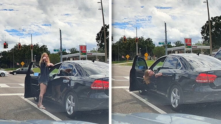 Tampa Woman Gets Out of Car, Gives ‘Math Lesson’ Before Twerking at Driver Behind Her: ‘Is That an Insult?’ Tampa Woman Gets Out of Car, Gives Math Lesson Before Twerking at Driver Behind Her