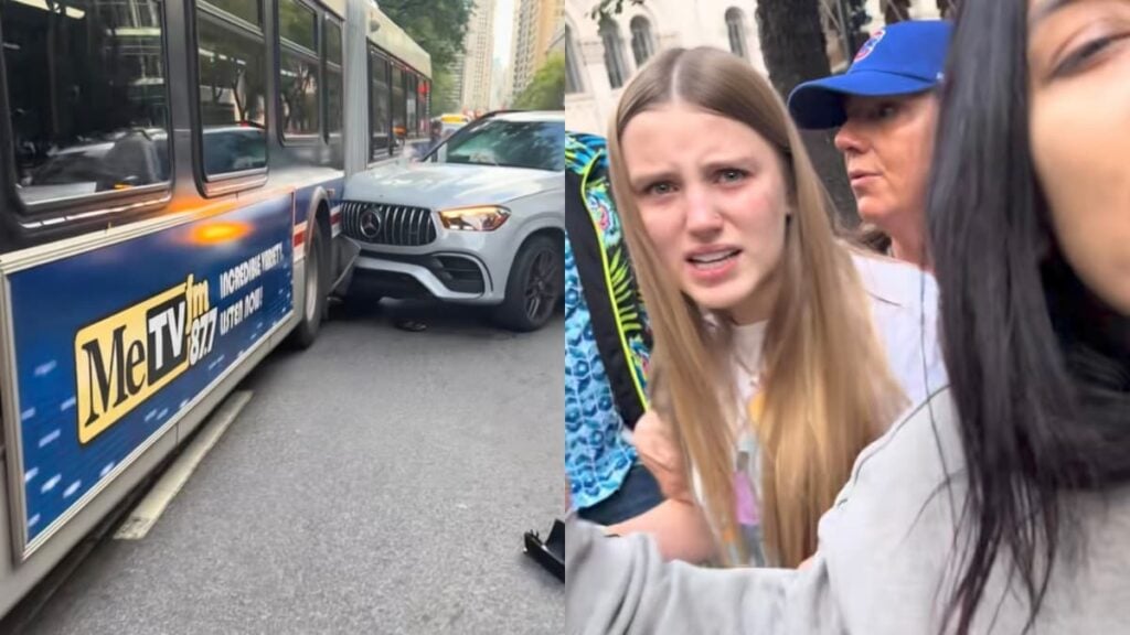 Illinois Mom Goes Off on Driver After They Hit Bus With Her Kids Inside: ‘How You Hit a Whole Bus?’ A picture taken by Illinois mom.