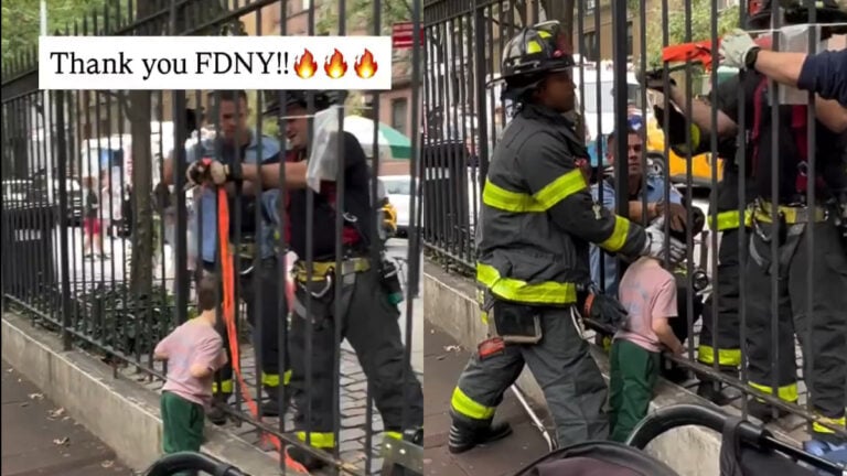 New York Firefighters Rescue Child With Head Stuck in Fence: ‘LOL That Kid Is Never Gonna Forget That'