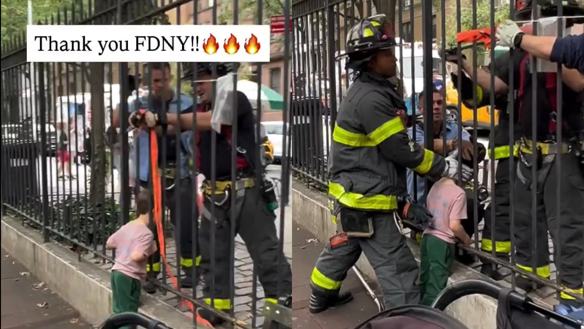 New York Firefighters Rescue Child With Head Stuck in Fence: ‘That Kid Is Never Gonna Forget That’