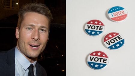 A picture of Texas actor Glen Powell.