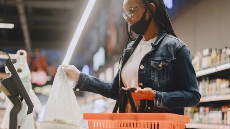 Woman Buying Groceries