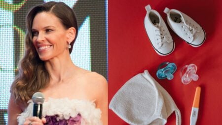 Nebraska actress Hilary Swank pregnancy.