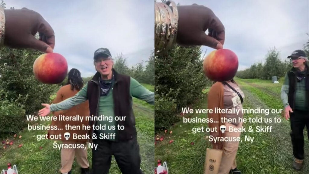 New York Apple Farm Worker Accused of Rudely Ordering Black Visitors to Leave: ‘That Was Racially Motivated’ New York Orchard Worker Tells Black Visitors To Leave