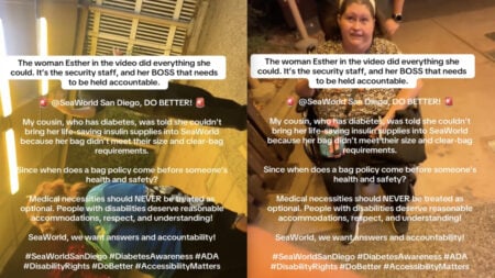 California Woman Says SeaWorld Wouldn’t Let Her Enter With Bag Carrying Insulin Supplies: ‘Medical Necessities Should NEVER Be Treated as Optional’ California Woman Denied Access to SeaWorld Over Disability Supplies