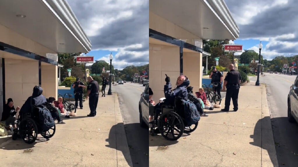 West Virginia Man Thwarts Police Ticketing Homeless People For ‘Trespassing’ on Public Sidewalk: ‘RECORD THE POLICE!!!’ West-Virginia-Man-Thwarts-Police-Ticketing-Homeless-People-For-Trespassing