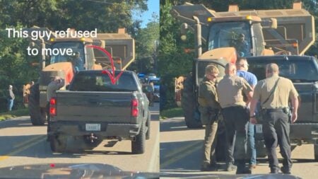 Alabama Driver Refuses To Move for Heavy Equipment, Gets Arrested on the Spot: ‘Come and Get Your Boy’ Alabama Driver Refuses To Move for Heavy Equipment, Gets Arrested on the Spot