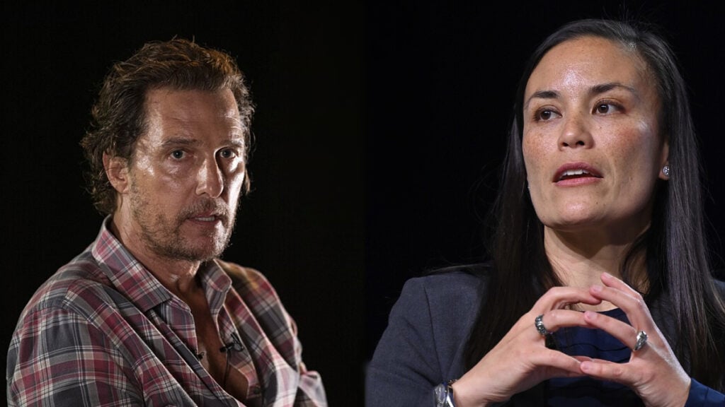 Texas Mayor Gina Ortiz Jones and Matthew McConaughey