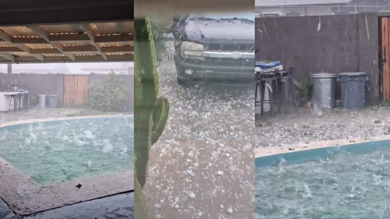 Arizona Woman Captures Intense Hailstorm Off Hurricane