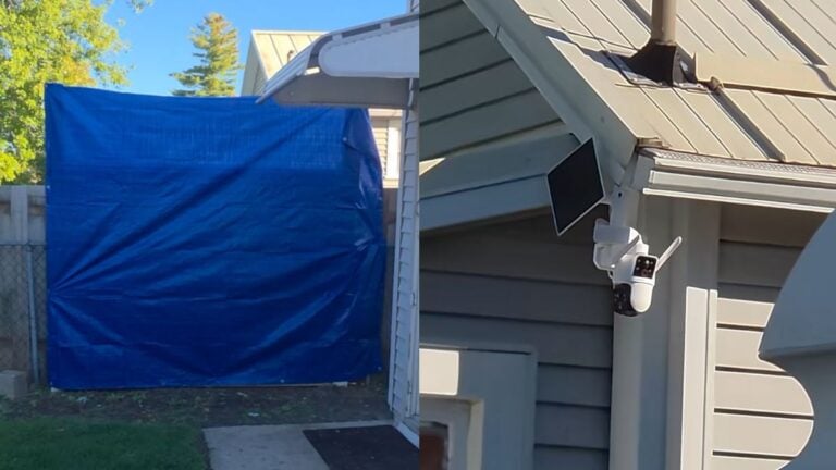 Michigan Man Installs Tarp Over Fence To Block Neighbor’s Invasive Camera From Peeking Into Backyard: ‘Let the Games Begin’ Michigan Man Installs Tarp Over Fence To Block Neighbor’s Invasive Camera From Peeking Into Backyard