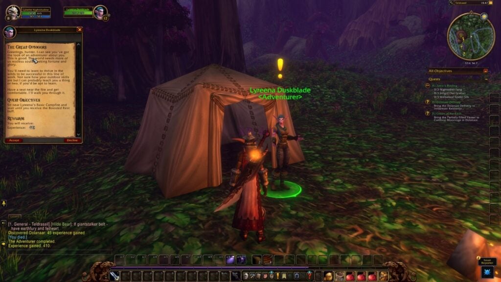 WoW Forever Camping Unlock Quest