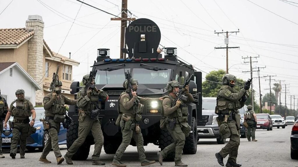 Immigration and Customs Enforcement (ICE) Enforcement and Removal Operations (ERO) in Los Angeles, California, June 12, 2025.