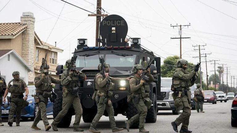 Immigration and Customs Enforcement (ICE) Enforcement and Removal Operations (ERO) in Los Angeles, California, June 12, 2025.
