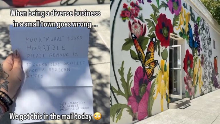 California Boutique Sees a Wave of Support After Receiving Racist Letter Over Mural: ‘It looks like graffiti from a Mexican ghetto’ California-Boutique-Sees-a-Wave-of-Support-After-Receiving-Racist-Letter-Over-Mural